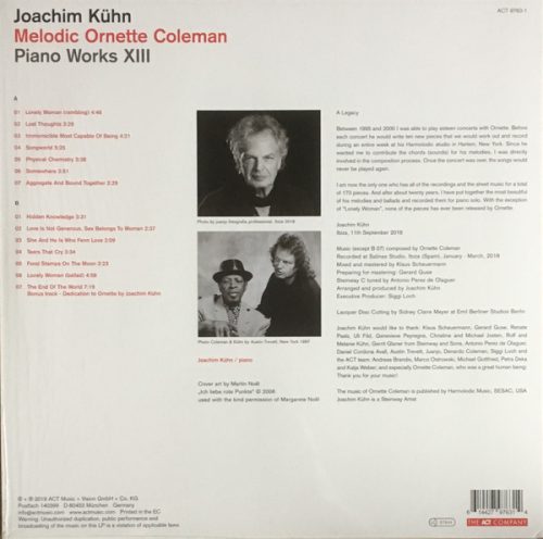 Joachim Kühn - Melodic Ornette Coleman - Piano Works XIII (Vinyl)