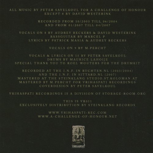 A Challenge Of Honour - Monuments (CD)