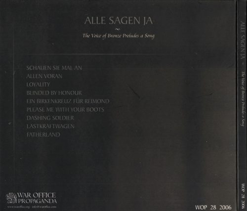 Alle Sagen Ja - The Voice Of Bronze Preludes A Song (CD)