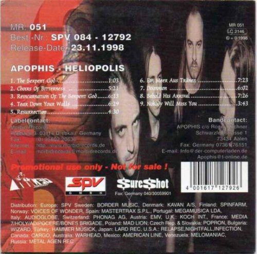 Apophis - Heliopolis (PROMO CD)