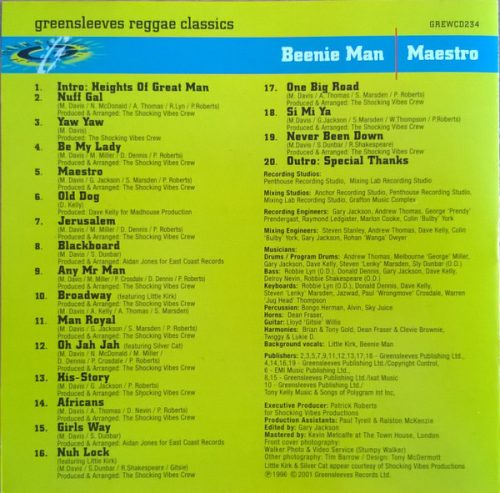 Beenie Man - Maestro (CD)