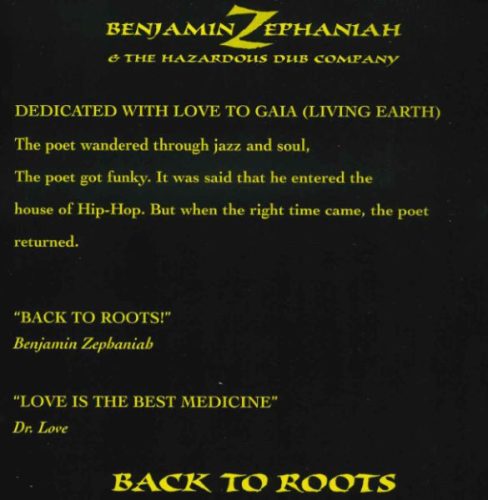 Benjamin Zephaniah & The Hazardous Dub Company - Back To Roots (CD)