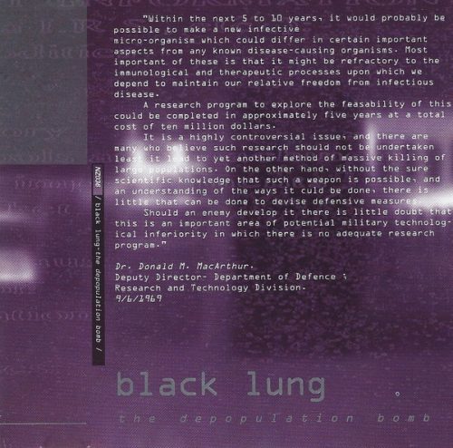 Black Lung - The Depopulation Bomb (CD)