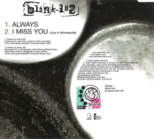 Blink-182 - Always (CDs)