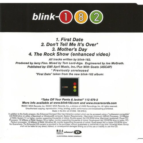 Blink-182 - First Date (CD)