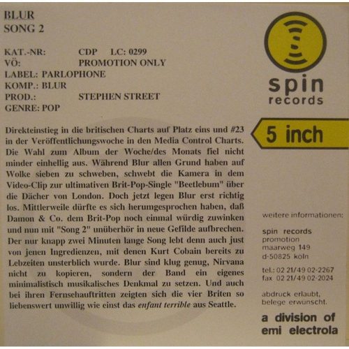 Blur - Song 2 (CD)