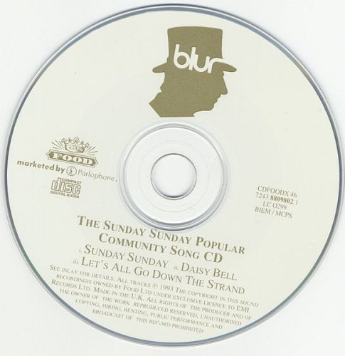 Blur - The Sunday Sunday Popular Community Song CD (CDs)