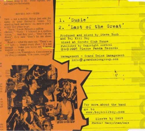 Boy Kill Boy - Suzie (CDs)