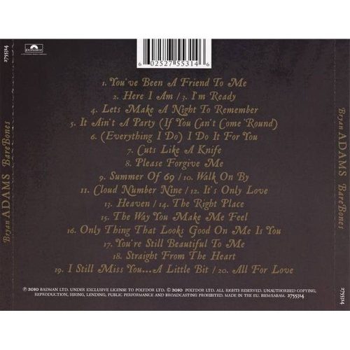 Bryan Adams - Bare Bones (CD)