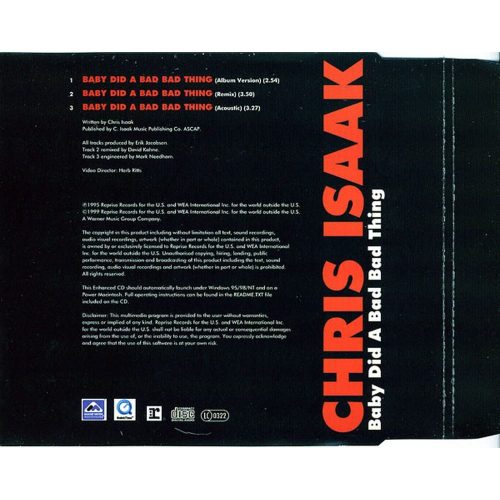 Chris Isaak - Baby Did A Bad Bad Thing (CD)