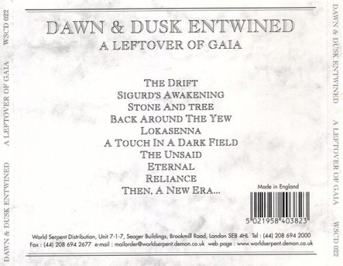 Dawn & Dusk Entwined - A Leftover Of Gaia (CD)