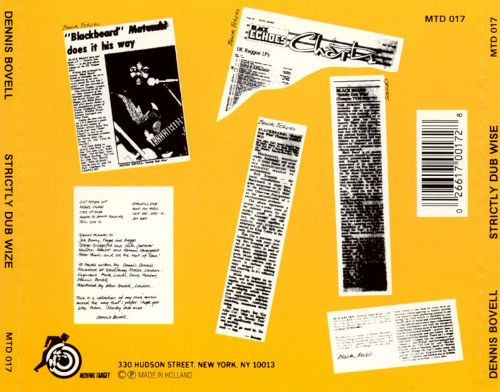 Dennis Bovell / Blackbeard - Strictly Dub Wize (CD)