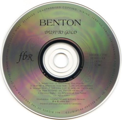 Franz Benton - Dust To Gold (CD)