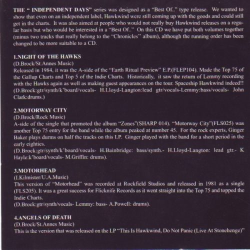 Hawkwind - Independent Days Volumes 1 & 2 (CD)