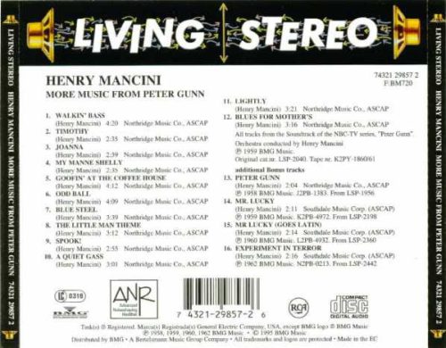 Henry Mancini - More Music From Peter Gunn (CD)