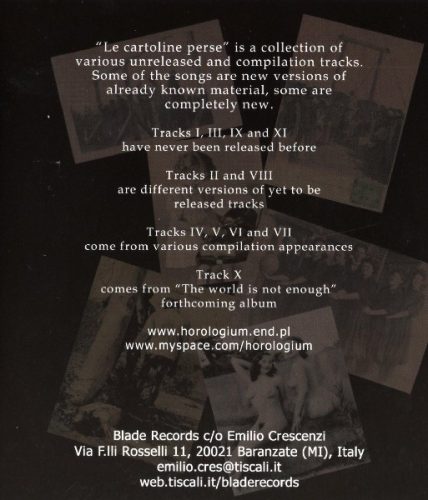 Horologium - Le Cartoline Perse (CD)