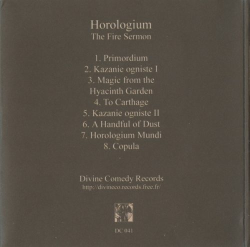 Horologium - The Fire Sermon (CD)