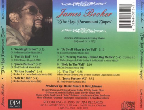 James Booker - "The Lost Paramount Tapes" (CD)