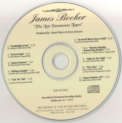 James Booker - "The Lost Paramount Tapes" (CD)