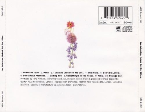 Jan Johnston - Naked But For Lilies. (CD)