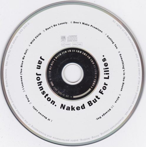 Jan Johnston - Naked But For Lilies. (CD)