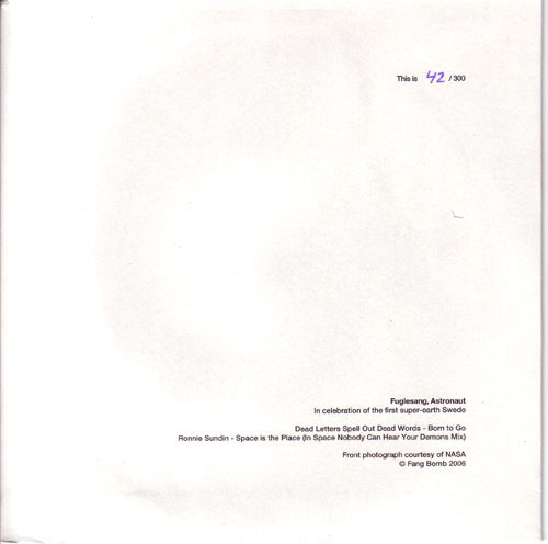 Dead Letters Spell Out Dead Words / Ronnie Sundin - Fuglesang, Astronaut (7")