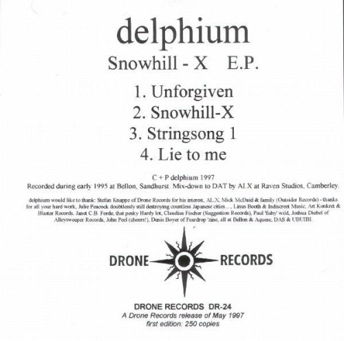 Delphium - Snowhill-X E.P. (7")