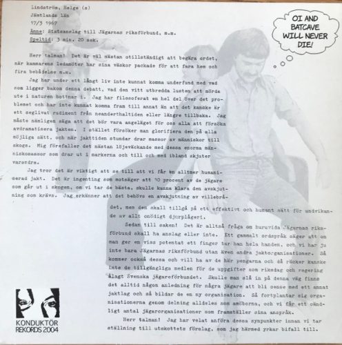 En Halvkokt I Folie - Statsanslag Till Jägarnas Riksförbund, M.M. (7")