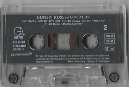 Guns N' Roses - G N' R Lies (Kazetta)