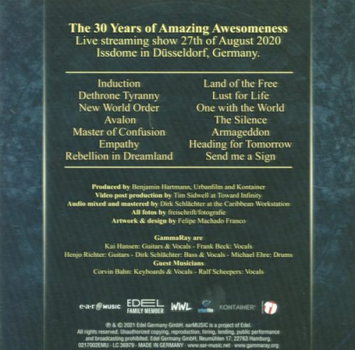 Gamma Ray - 30 Years Live Anniversary (3LP/Yellow, Green, Turquoise Vinyl + Blu-Ray)