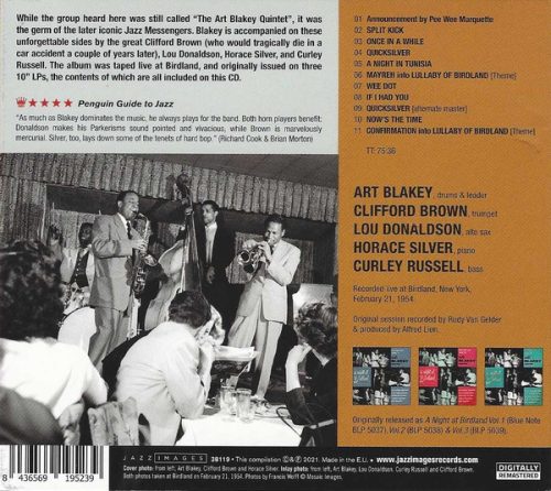 Art Blakey, Clifford Brown, Lou Donaldson, Horace Silver, Curly Russell - A Night At Birdland (CD)