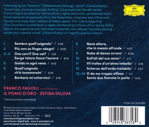 Franco Fagioli, Zefira Valova, Il Pomo d'Oro, Leonardo Vinci - Veni Vidi Vinci (CD)