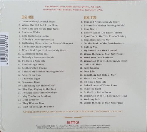 Hank Williams - Pictures From Life's Other Side: Volume One (2CD)