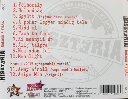 Hisztéria - Bolond a világ (CD)