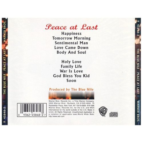 The Blue Nile - Peace At Last (CD)