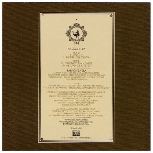Passione Nera - Research EP (7" vinyl)
