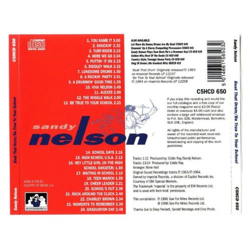 Sandy Nelson - Beat That Drum / Be True To Your School (CD)