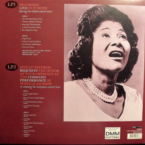 Mahalia Jackson - Recorded Live In Europe During Her Latest Concert Tour (2× LP vinyl)