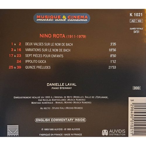 Rota - Danielle Laval - L'Œuvre Pour Piano Seul (CD)