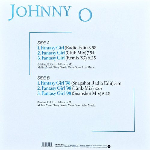 Johnny O - Fantasy Girl (12" vinyl)