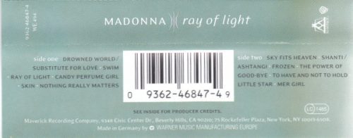 Madonna - Ray Of Light (kazetta)