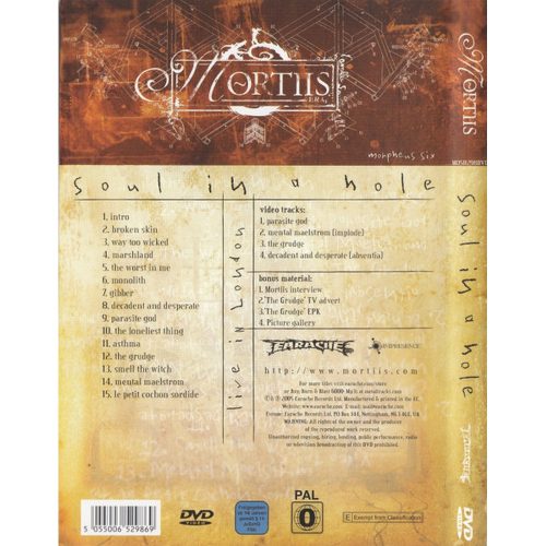 Mortiis - Soul In A Hole (Live In London) (DVD)