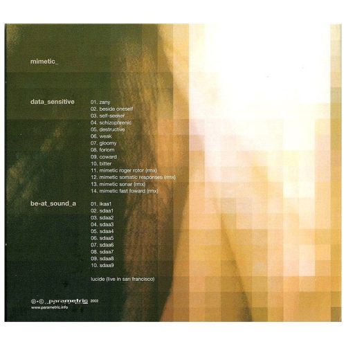 Mimetic Data / Mimetic Be-At - Sensitive / Sound A (2× CD)