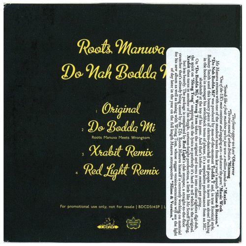 Roots Manuva - Do Nah Bodda Mi (CDs)