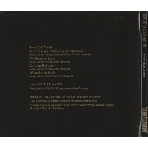 Maroon - The Cold Heart Of The Sun (CD + DVD)
