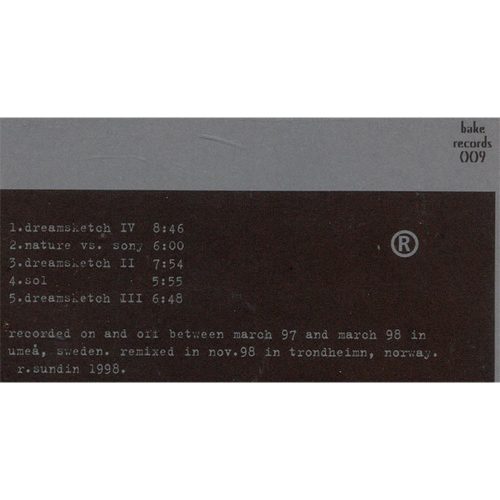 R. Sundin - Dreamsketch (CD-R)