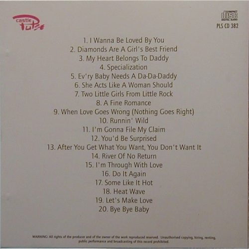 Marilyn Monroe - I Wanna Be Loved By You (CD)
