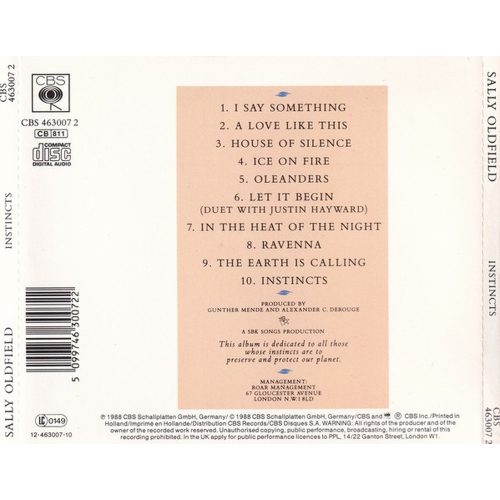 Sally Oldfield - Instincts (CD)