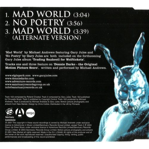 Michael Andrews Featuring Gary Jules - Mad World (CDs)