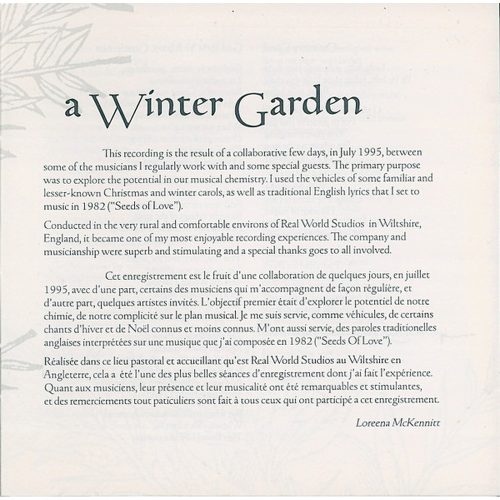 Loreena McKennitt - A Winter Garden (Five Songs For The Season) (CDs)